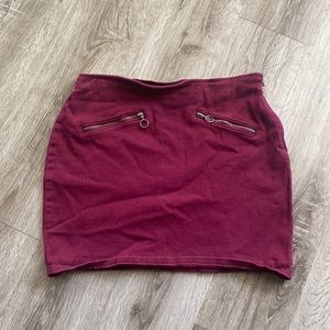 Forever 21 Maroon Mini Skirt